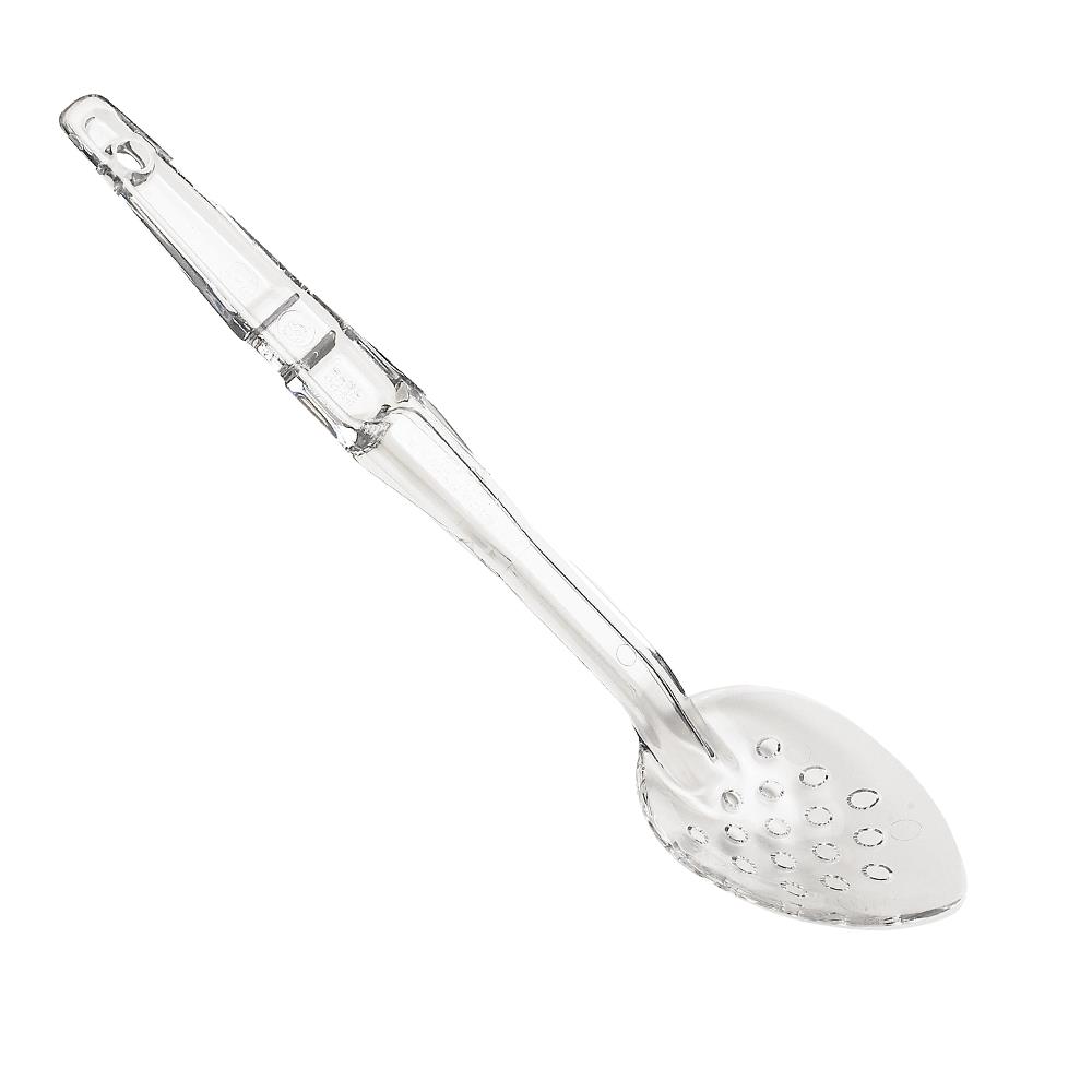 Cuchara de servir perforada 33 cm c/transparente