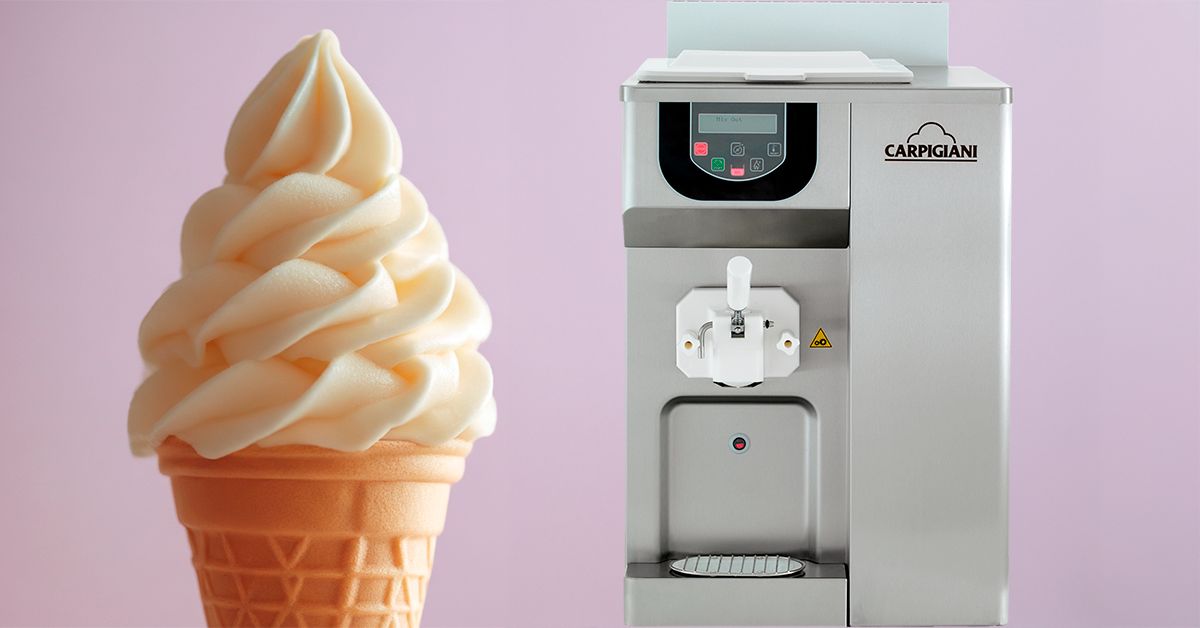 Helado soft perfecto con la tecnología de overrun de Carpigiani