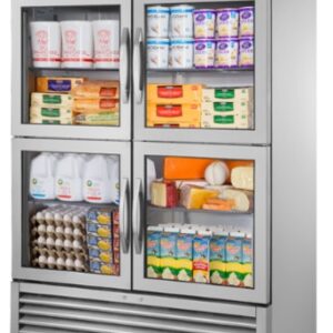 Refrigerador Vertical True T‑49G‑4‑HC~FGD01 con Puertas de Vidrio (Half-Door) Negro